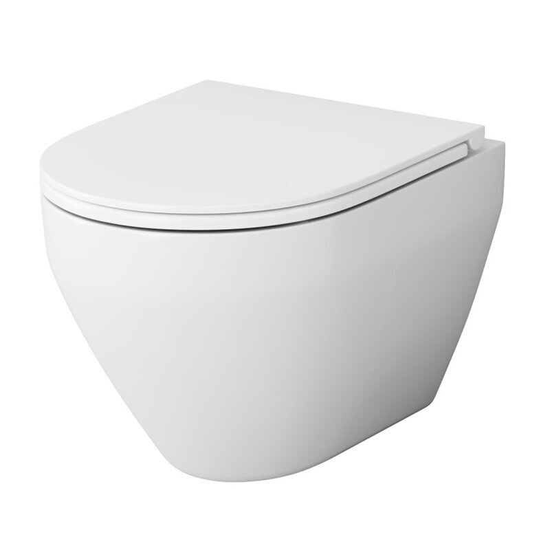 Изображение товара Подвесной унитаз Am.Pm Spirit V2.0 FlashClean, безободковый, крышка микролифт, C701700WH/C707857WH (уценка, отсутствует упаковка, цвет крышки отличается)