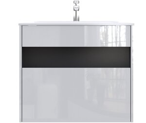 Изображение товара Тумба с раковиной Am.Pm Func M8F-FUX0801WG-WPC0800WM, 80 см, подвесная/напольная, белая