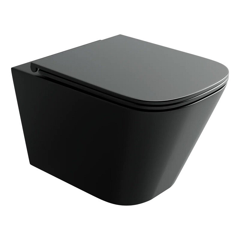 Изображение товара Подвесной унитаз Ceramicanova Union CN4009TMB безободковый черный матовый торнадо