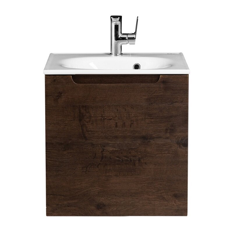 Изображение товара Подвесная тумба с раковиной BelBagno Etna 50 см коричневая Италия