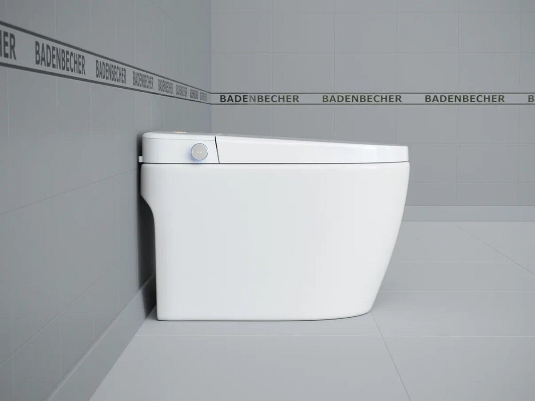 Изображение товара Электронный приставной унитаз-биде Badenbecher, Smart-X2 Premium, с интеллектуальным модулем и пультом дистанционного управления, смыв торнадо, крышка микролифт, белый