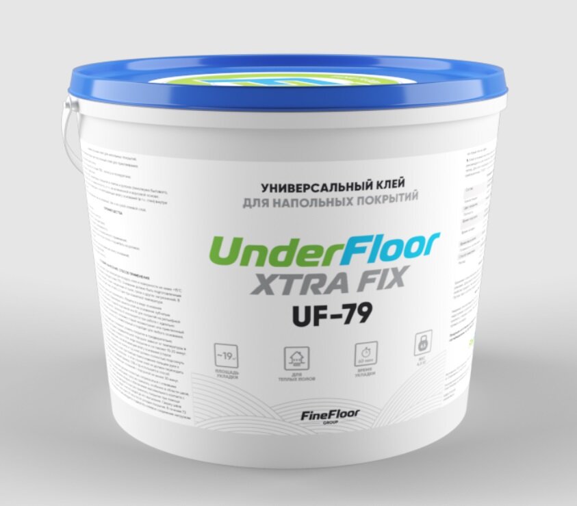 Изображение товара Универсальный клей для напольных покрытий Fine Floor UF 79 6.5 кг для LVТ и ПВХ покрытий