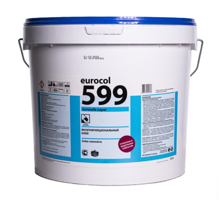 Изображение товара Многофункциональный клей Forbo Eurocol 599 EUROSAFE для напольных покрытий 10 кг
