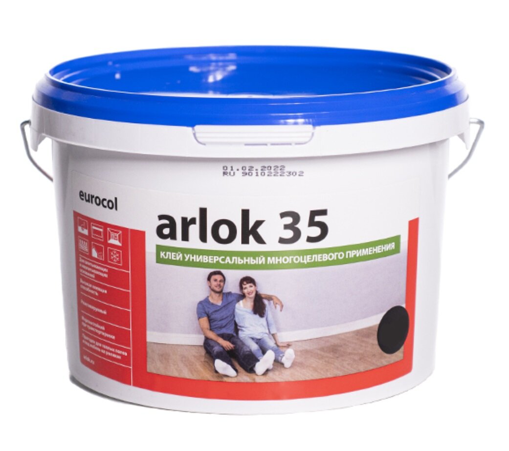 Изображение товара Универсальный воднодисперсионный клей для ПВХ ARLOK35 6.5 кг для напольных покрытий