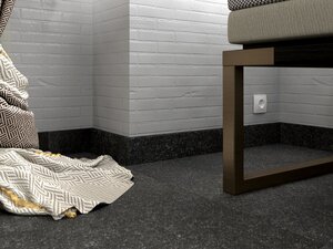 Изображение товара Плинтус виниловый для пола FF-1592/1492 Лаго-Верде 2400х60 мм черный