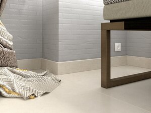 Изображение товара Плинтус виниловый Fine Floor FF-1590/1490, 240x6 см, бежевый, Сан-Вито