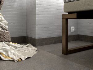 Изображение товара Виниловый плинтус Fine Floor FF-1599/1499 2400x60 мм серый под камень