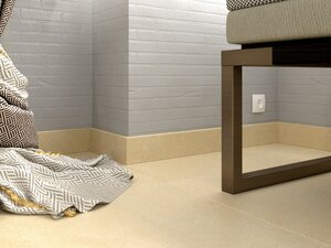 Изображение товара Плинтус виниловый Fine Floor FF-1591/1491, 240 см, бежевый, под камень