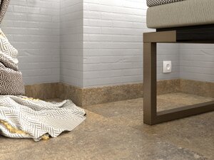 Изображение товара Виниловый плинтус Fine Floor FF-1558/1458 2400x60 мм под камень коричневый