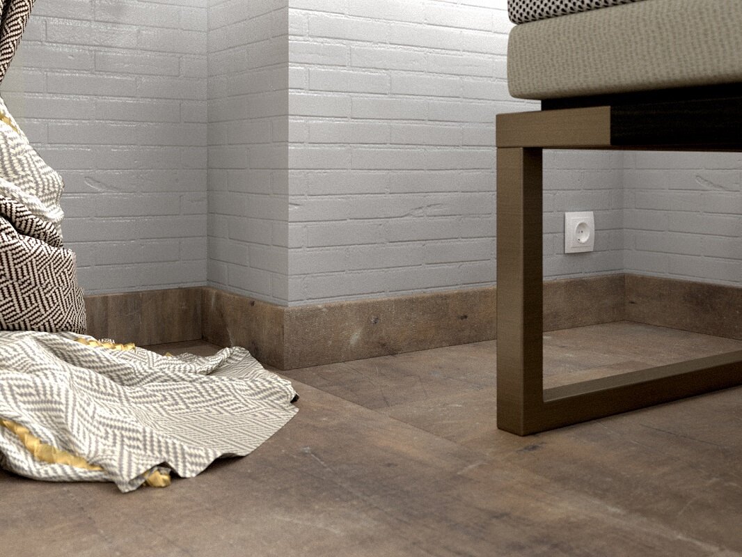 Изображение товара Плинтус виниловый Fine Floor FF-1542/1442 Бангалор 2400x60 мм бежевый