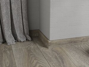 Изображение товара Виниловый плинтус Fine Floor FF-1974/2074 2400x60 мм Дуб Понца серый