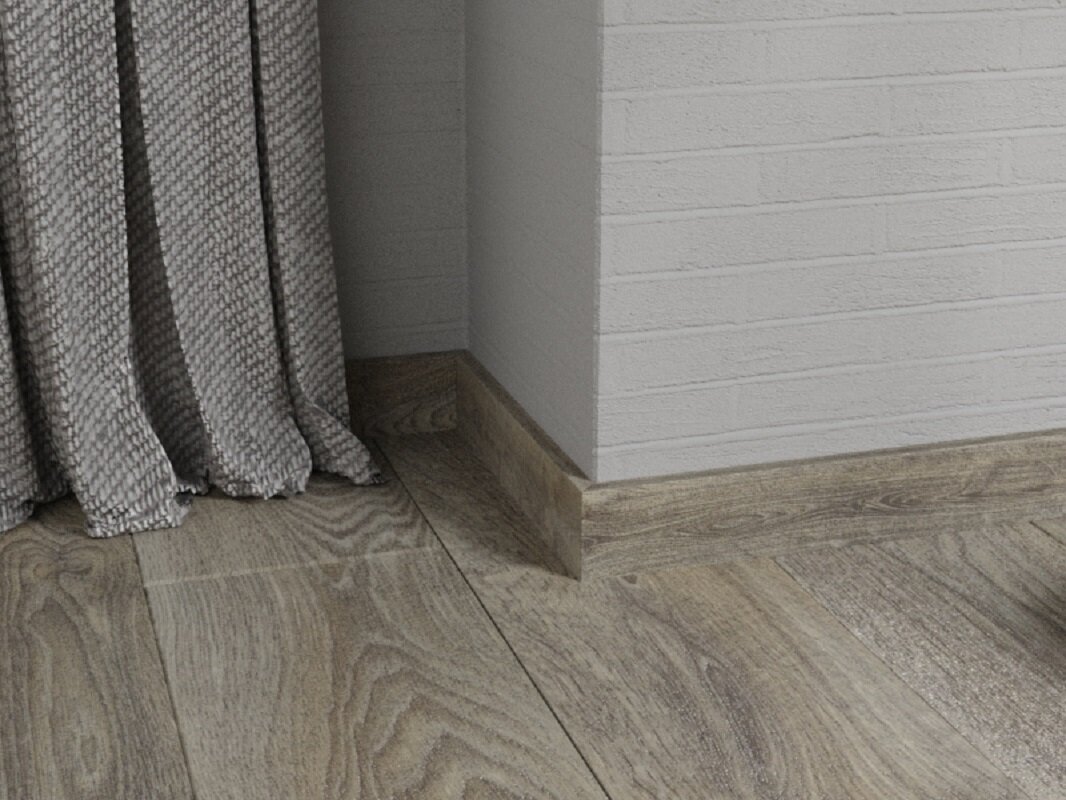 Изображение товара Плинтус Fine Floor FF-1974/2074, 240 x 6 см, Дуб Понца