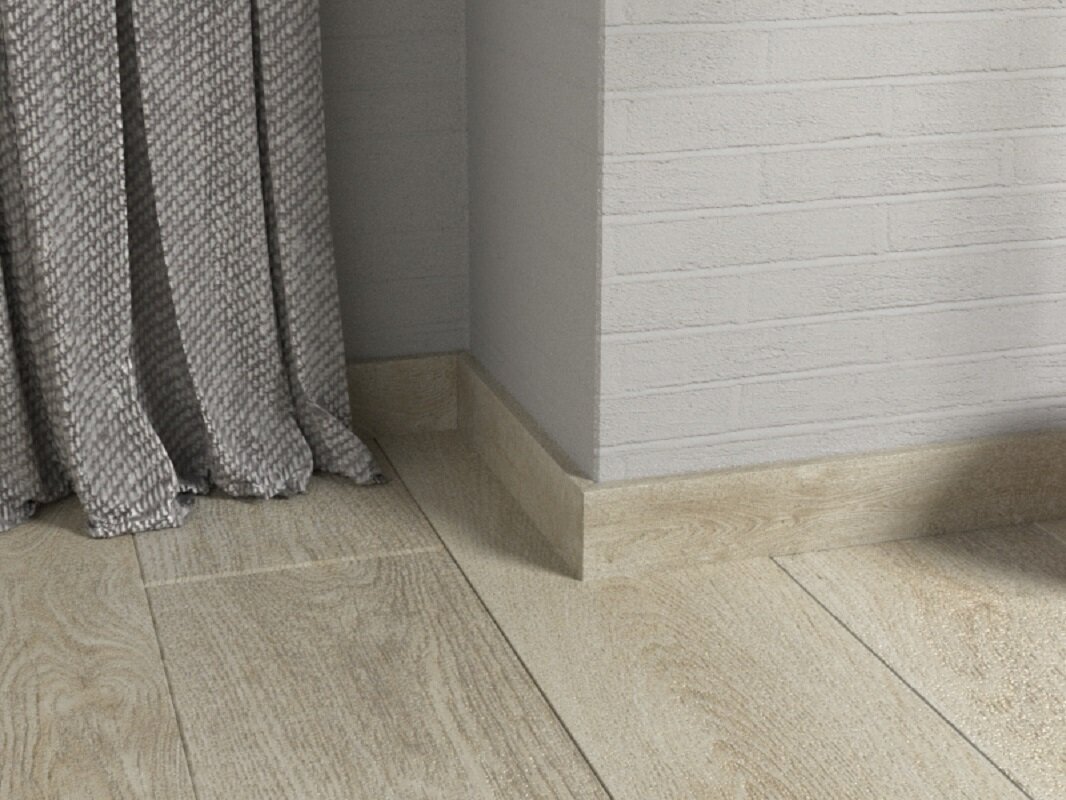 Изображение товара Плинтус виниловый Fine Floor FF-1979/2079, 240 х 6 см, бежевый дуб Малага