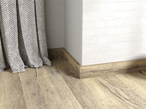 Изображение товара Плинтус виниловый Fine Floor FF-1980/2080 240х6 см Дуб Девон бежевый