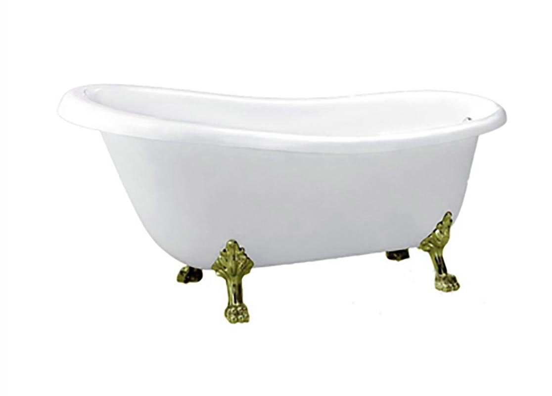 Изображение товара Ванна акриловая BelBagno BB06-1700, ножки бронза, BB06-1700/BB04-SUP/BB-LEG-LION-BRN