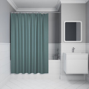Изображение товара Штора для ванной Iddis Décor DW05P18i11, 180 х 200 см, полиэстер, зеленый