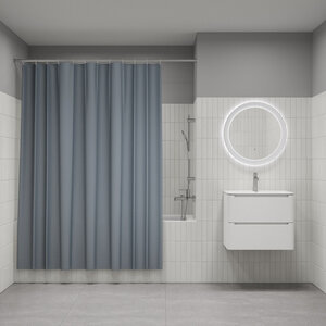 Изображение товара Штора для ванной Iddis Décor DW03P18i11 180х200см полиэстер серый