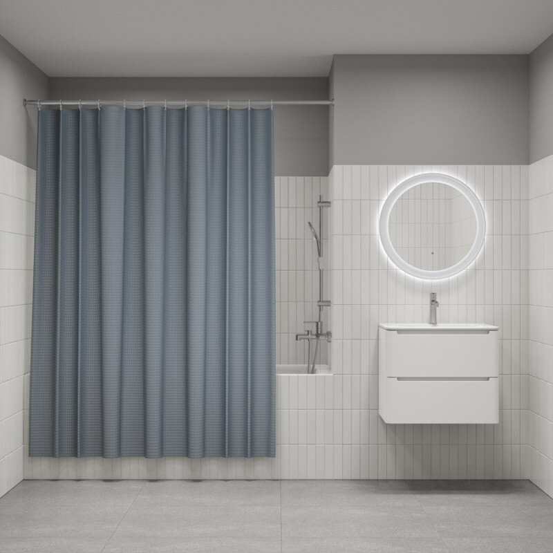 Изображение товара Штора для ванной Iddis Décor DW03P18i11, 180 х 200 см, полиэстер, серый