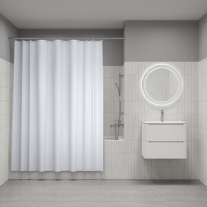 Изображение товара Штора для ванной Iddis Décor DW01P18i11, 180 х 200 см, полиэстер, белый
