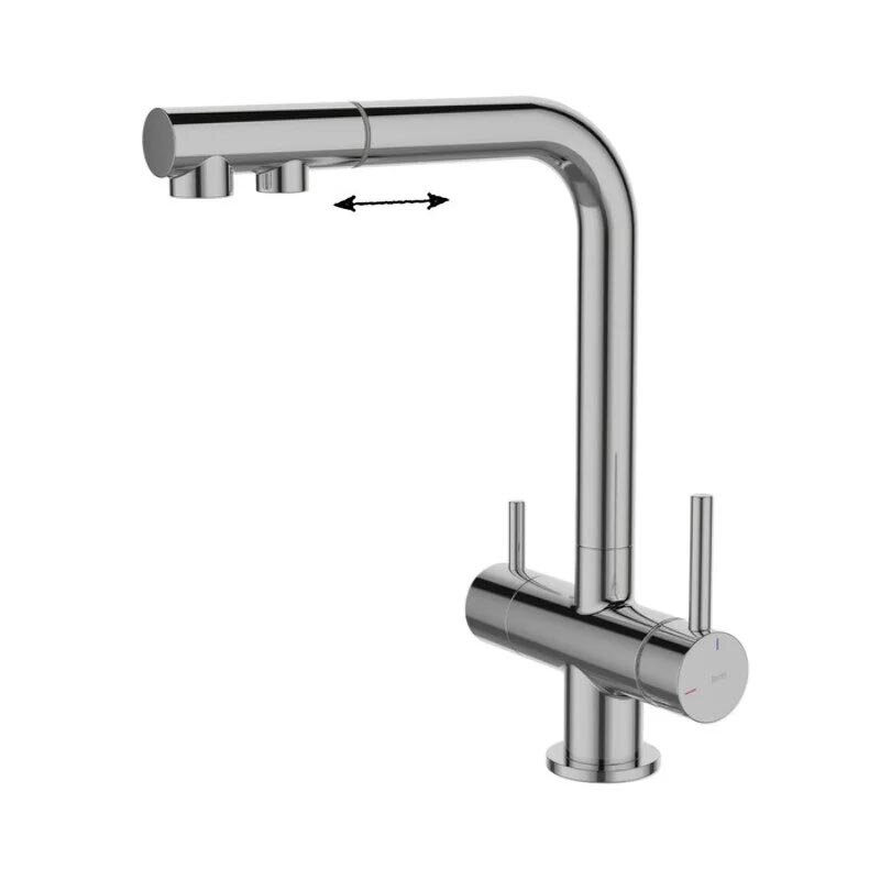 Изображение товара Смеситель для кухонной мойки Iddis Umbra UMBSBPFi05, с подключением к фильтру, хром Изображение товара Смеситель для кухонной мойки Iddis Umbra UMBSBPFi05, с подключением к фильтру, хром