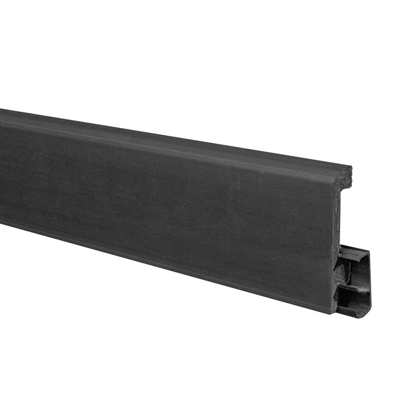 Изображение товара Плинтус Winart Quadro Антрацит-80, 200 x 8 см, черный
