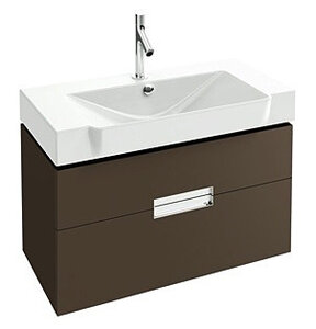Изображение товара Тумба с раковиной Jacob Delafon Reve EB1135-G80, 80 см, подвесная, светло-коричневый лак 