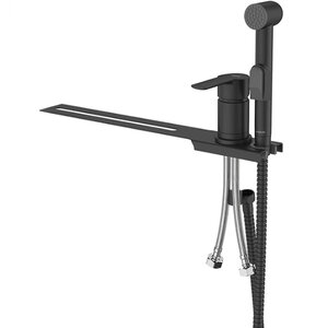 Изображение товара Гигиенический душ Milardo Tidy 001BL00M08, со смесителем, черный матовый