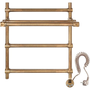 Изображение товара Полотенцесушитель электрический Secado Флоренция 3 4603777465193/4603777465209, ширина 60 см, высота 60 см, ТЭН слева/справа, с полкой, цвет бронза