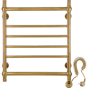 Изображение товара Полотенцесушитель электрический Secado Флоренция 4 4603777465346/4603777465353, ширина 60 см, высота 60 см, ТЭН слева/справа, цвет бронза