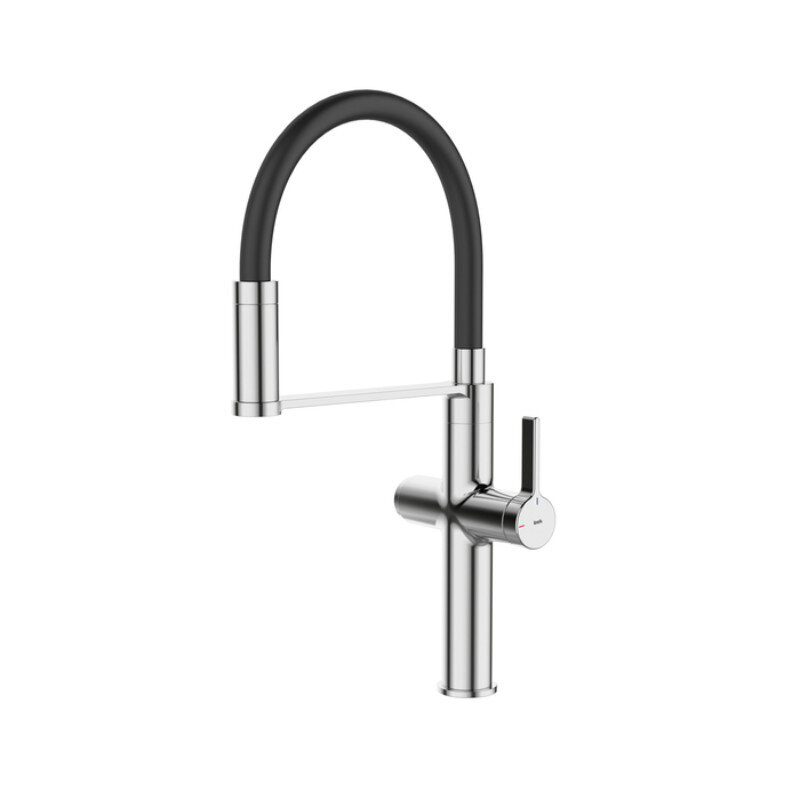 Изображение товара Смеситель кухонный Iddis Ikon IKNSBFFi05 с гибким изливом и фильтром