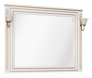 Изображение товара Зеркало Aquanet Паола 120 00186105, цвет белый патина-золото