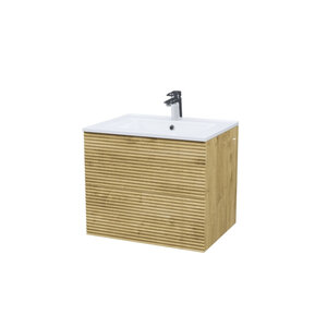 Изображение товара Тумба с раковиной Iddis Bild BIL60V0i95K, 60 см, подвесная, цвет дуб светлый