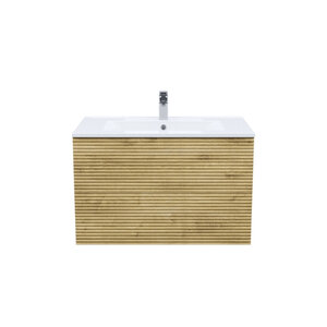 Изображение товара Тумба с раковиной Iddis Bild BIL80V0i95K, 80 см, подвесная, дуб светлый