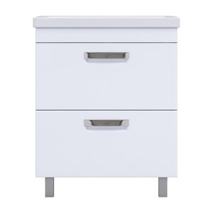 Изображение товара Тумба под раковину Vigo Plaza 700-0-2 (Como) tn.PLA.COM.70.2Y, 70 см, напольная, белая