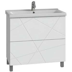 Изображение товара Тумба под раковину Vigo Geometry 800-0-2 (Como), 80 см, белая напольная