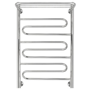 Изображение товара Полотенцесушитель водяной Secado Валенсия 1 СП 4603777446093, ширина 60 см, высота 80 см, нижнее подключение 60 см, с полкой, цвет хром
