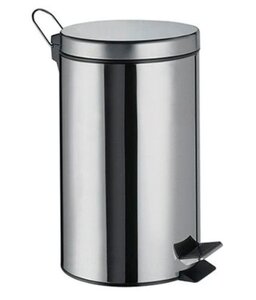 Изображение товара Корзина для мусора WasserKraft Серия К, 7 л, с педалью, K-637, хром