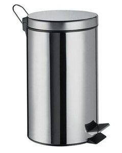Изображение товара Корзина для мусора WasserKraft Серия К, 12 л с педалью, хром