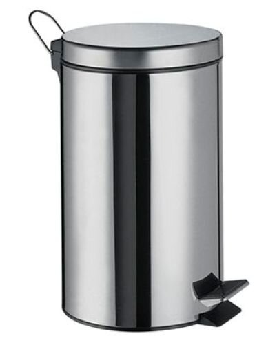 Изображение товара Корзина для мусора WasserKraft Серия К, 12 л, с педалью, K-612, хром