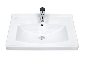 Изображение товара Мебельная раковина Creavit Tefen TF165-00CB00E-0000 белая прямоугольная для ванной комнаты