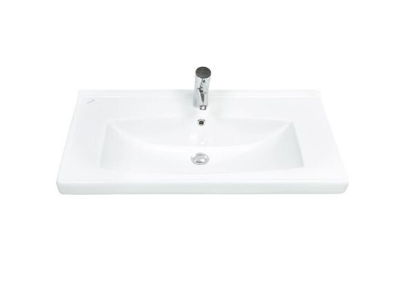 Изображение товара Мебельная раковина Creavit Tefen TF185-00CB00E-0000 прямоугольная белая фарфоровая для ванной и кух