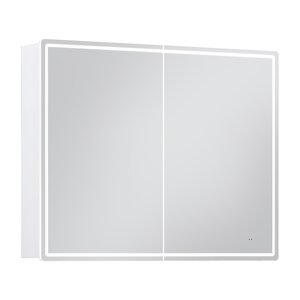 Изображение товара Зеркальный шкаф Vigo Geometry Classic 1000, 119, 100 см, подвесной, светодиодная подсветка, белый