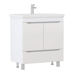 Изображение товара Тумба под раковину Vigo Grani 800-2-1 Como 286, 80 см, напольная, белая