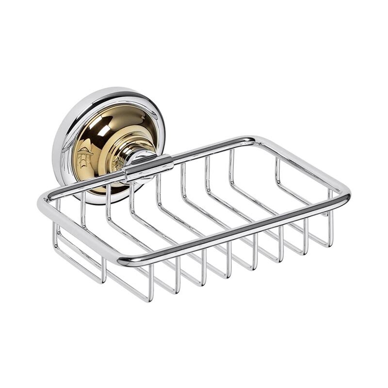 Изображение товара Мыльница прямоугольная Bemeta Retro 144208168 хром золото стильная