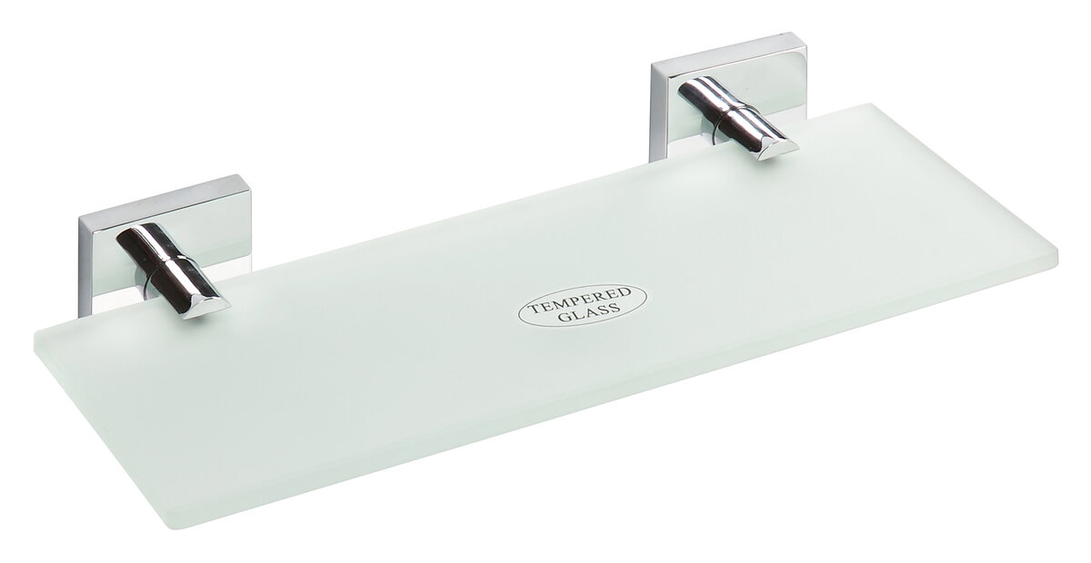 Изображение товара Полка Bemeta Beta 132122042 хром настенная из стекла и латуни