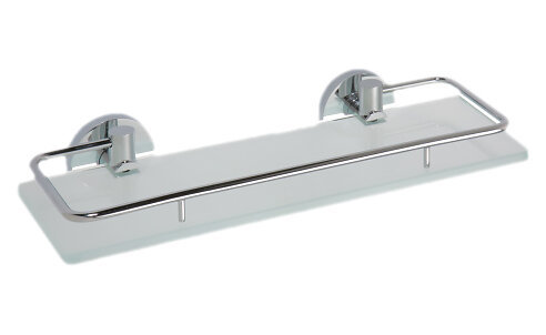 Изображение товара Полка Bemeta Omega 104102202 хром настенная стекло латунь Чехия