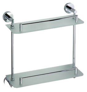 Изображение товара Полка Bemeta Omega 104202122 хром для ванной настенная стекло латунь