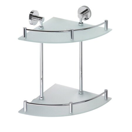 Изображение товара Полка Bemeta Omega 104202142 хром настенная из стекла и латуни