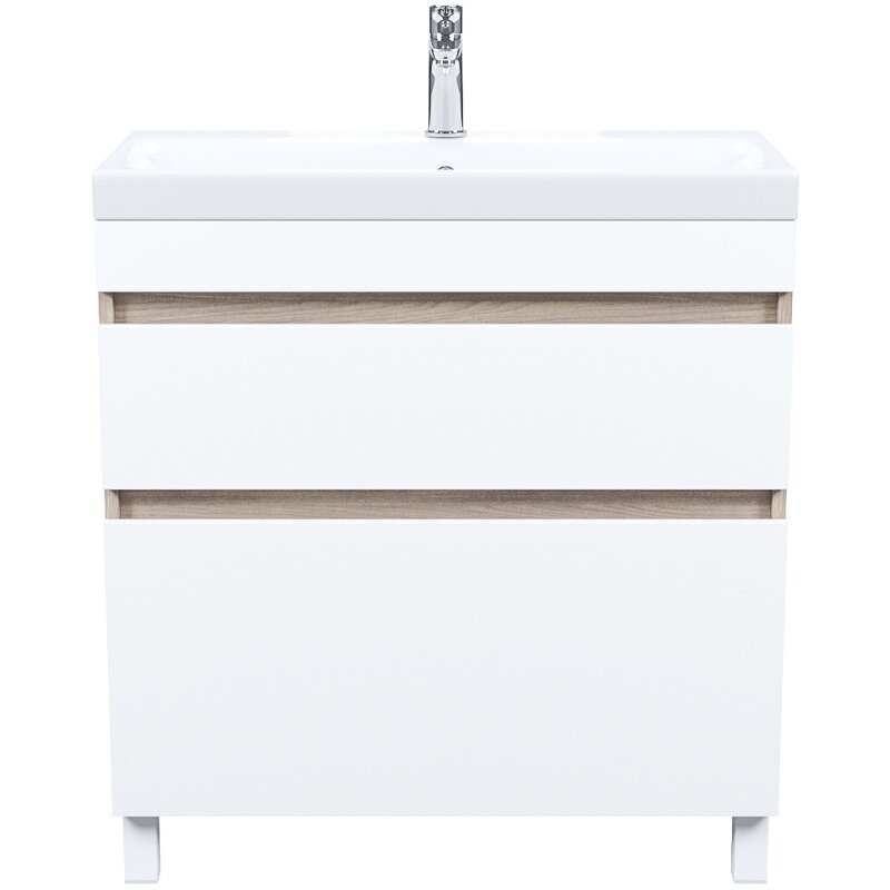 Изображение товара Тумба с раковиной Iddis Zodiac ZOD8ABFi95K 80 см напольная белый матовый