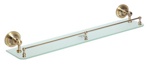 Изображение товара Полка стеклянная Bemeta Retro 144102267, с бортиком, бронза